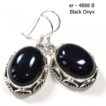 925 silver black onyx cute earrings